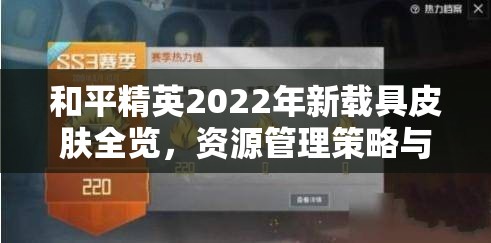 和平精英2022年新载具皮肤全览，资源管理策略与高效利用实现价值最大化