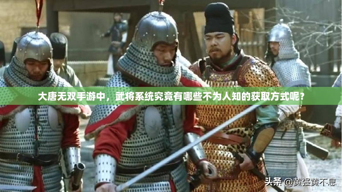 大唐无双手游中，武将系统究竟有哪些不为人知的获取方式呢？