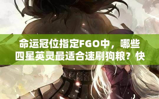 命运冠位指定FGO中，哪些四星英灵最适合速刷狗粮？快来看看本人推荐！