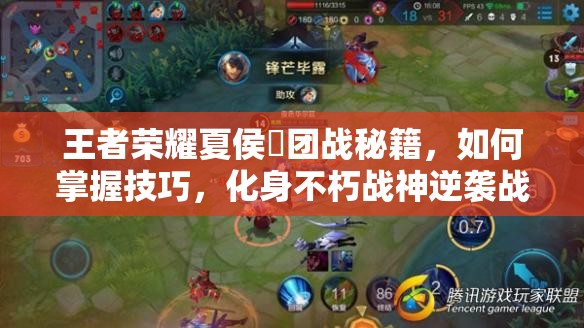 王者荣耀夏侯惇团战秘籍，如何掌握技巧，化身不朽战神逆袭战场？