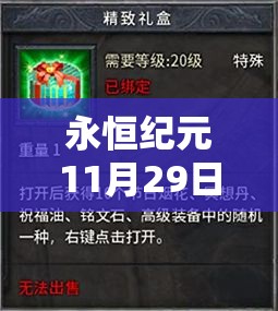 永恒纪元11月29日新服新区活动究竟有何惊喜深度解析？